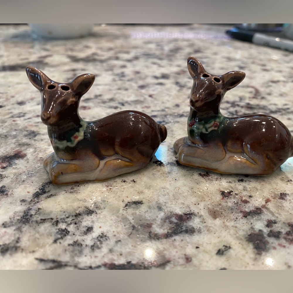 Reindeer/Deer Pepper Shakers Set of Two